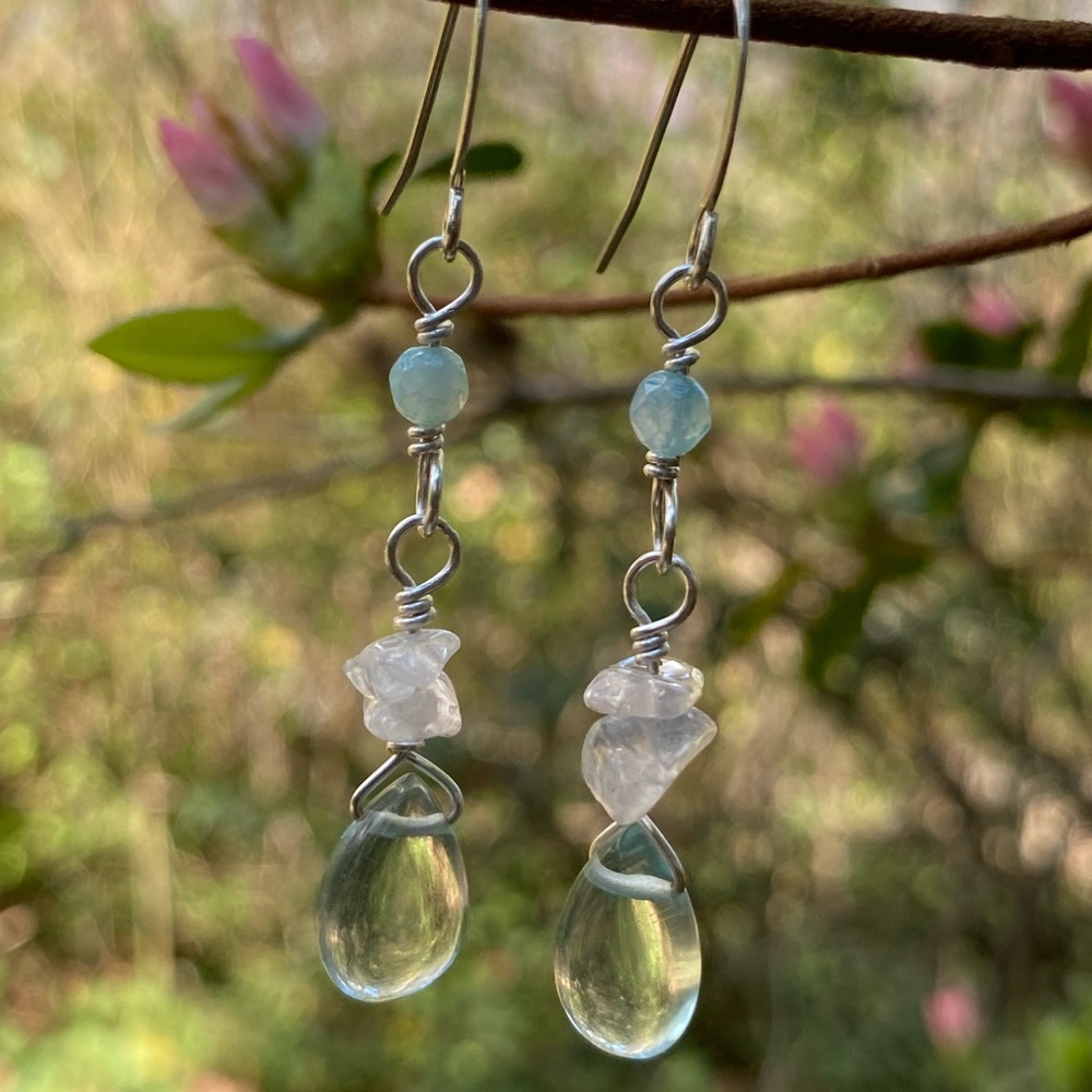 Aquamarine Drop Earrings - Picture 6 of 6